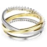 Anillo Hyperbola, Tallas mixtas, Blanco, Combinación de acabados metálicos - Swarovski, 5714161