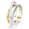 Anello Hyperbola, Taglio misto, Bianco, Mix di finiture - Swarovski, 5714165