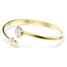 Imber bangle, Mixed cuts, White, Gold-tone plated - Swarovski, 5714314