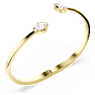 Imber bangle, Mixed cuts, White, Gold-tone plated - Swarovski, 5714314