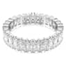 Matrix ring, Baguette cut, White, Silver-tone finish - Swarovski, 5714336