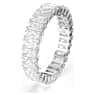 Matrix ring, Baguette cut, White, Silver-tone finish - Swarovski, 5714336