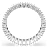 Matrix ring, Baguette cut, White, Silver-tone finish - Swarovski, 5714336