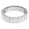 Matrix ring, Baguette cut, White, Silver-tone finish - Swarovski, 5714336