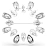 Matrix brooch, Pear cut, White, Rhodium plated - Swarovski, 5714646