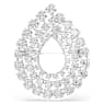 Matrix เข็มกลัด, เจียระไนทรงกลม, ขาว, เคลือบโรเดียม - Swarovski, 5714648
