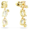 Gema drop earrings, Asymmetrical design, Mixed cuts, Multicolored, Gold-tone plated - Swarovski, 5714815