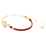 Snake bracelet, Crystal pearl, Mixed cuts, Year of the Snake, Red, Gold-tone plated - Swarovski, 5714850