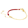 Snake bracelet, Crystal pearl, Mixed cuts, Year of the Snake, Red, Gold-tone plated - Swarovski, 5714850