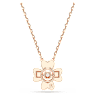 Idyllia pendant, Clover, Black, Rose gold-tone plated - Swarovski, 5714901