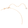 Swan 鏈墜, 天鵝, 白色, 鍍玫瑰金色調 - Swarovski, 5714903