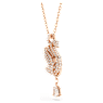 Swan 鏈墜, 天鵝, 白色, 鍍玫瑰金色調 - Swarovski, 5714903