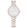 Uhr, Schweizer Produktion, Metallarmband, Silberfarben, Roségoldfarbenes Finish - Swarovski, 5715028
