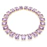 Collar Tennis Millenia, Cristales de gran tamaño, Talla octogonal, Morado, Baño tono oro - Swarovski, 5715330