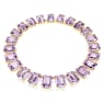 Collar Tennis Millenia, Cristales de gran tamaño, Talla octogonal, Morado, Baño tono oro - Swarovski, 5715330