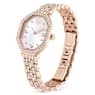 Dextera Octagon watch, Swiss Made, Metal bracelet, Gold tone, Rose gold-tone finish - Swarovski, 5715517