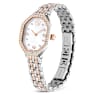 Dextera Octagon watch, Swiss Made, Metal bracelet, Silver tone, Rose gold-tone finish - Swarovski, 5715521