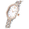 Dextera Octagon watch, Swiss Made, Metal bracelet, Silver tone, Rose gold-tone finish - Swarovski, 5715521