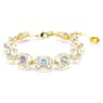 Chroma Tennis bracelet, Octagon cut, Multicoloured, Gold-tone plated - Swarovski, 5715800