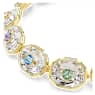 Chroma Tennis bracelet, Octagon cut, Multicoloured, Gold-tone plated - Swarovski, 5715800
