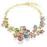 Idyllia necklace, Mixed cuts, Pavé, Flower, Multicolored, Gold-tone plated - Swarovski, 5717157