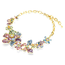 Idyllia necklace, Mixed cuts, Pavé, Flower, Multicolored, Gold-tone plated - Swarovski, 5717157