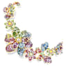 Idyllia necklace, Mixed cuts, Pavé, Flower, Multicolored, Gold-tone plated - Swarovski, 5717157