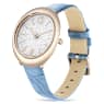 Imber ウォッチ, スイス製, レザーストラップ, ブルー, シャンパンゴールドトーン仕上げ - Swarovski, 5717539