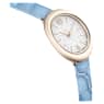 Imber ウォッチ, スイス製, レザーストラップ, ブルー, シャンパンゴールドトーン仕上げ - Swarovski, 5717539
