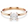 Attract Yüzük, Kare kesim, Beyaz, Pembe altın rengi kaplama - Swarovski, 5717551