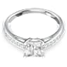 Attract ring, Pavé, Wit, Rodium toplaag - Swarovski, 5717556
