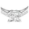 Attract ring, Pavé, Wit, Rodium toplaag - Swarovski, 5717556