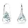 Lunar drop earrings, Blue, Rhodium plated - Swarovski, 5717560