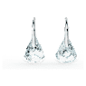 Lunar drop earrings, Blue, Rhodium plated - Swarovski, 5717560