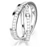 Prsten Delta, Kulatý výbrus, Bílá, Pokoveno rhodiem - Swarovski, 5717561