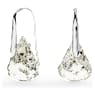 Lunar drop earrings, Gray, Rhodium plated - Swarovski, 5717564