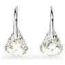 Lunar drop earrings, Gray, Rhodium plated - Swarovski, 5717564