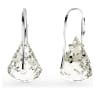 Lunar drop earrings, Gray, Rhodium plated - Swarovski, 5717564
