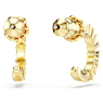 Mini Hoop hoop earrings, Round cut, Pink, Gold-tone plated - Swarovski, 5717565