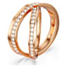 Delta ring, Ronde slijpvorm, Wit, Roségoudkleurige toplaag - Swarovski, 5717566