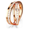 Delta ring, Ronde slijpvorm, Wit, Roségoudkleurige toplaag - Swarovski, 5717566
