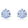 Cercei stud Solitaire, Albastru deschis, Placat cu rodiu - Swarovski, 5717573