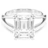 Stilla ring, Octagon cut, White, Silver-tone finish - Swarovski, 5717879
