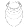 Collar en capas Millenia, Tallas mixtas, Blanco, Baño de rodio - Swarovski, 5717913