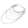 Collar en capas Millenia, Tallas mixtas, Blanco, Baño de rodio - Swarovski, 5717913