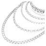 Millenia 雙層項鍊, 混合式切割, 白色, 鍍白金色 - Swarovski, 5717913