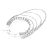 Millenia layered necklace, Mixed cuts, White, Rhodium plated - Swarovski, 5717913