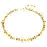 Gema Tennis nyaklánc, Vegyes metszés, Sárga, Aranytónusú bevonattal - Swarovski, 5718071