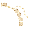 Millenia Tennis necklace, Octagon cut, Caramel, Gold-tone plated - Swarovski, 5718357