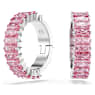 Orecchini ear cuff Matrix, Taglio baguette, Placcato rodio - Swarovski, 5719140